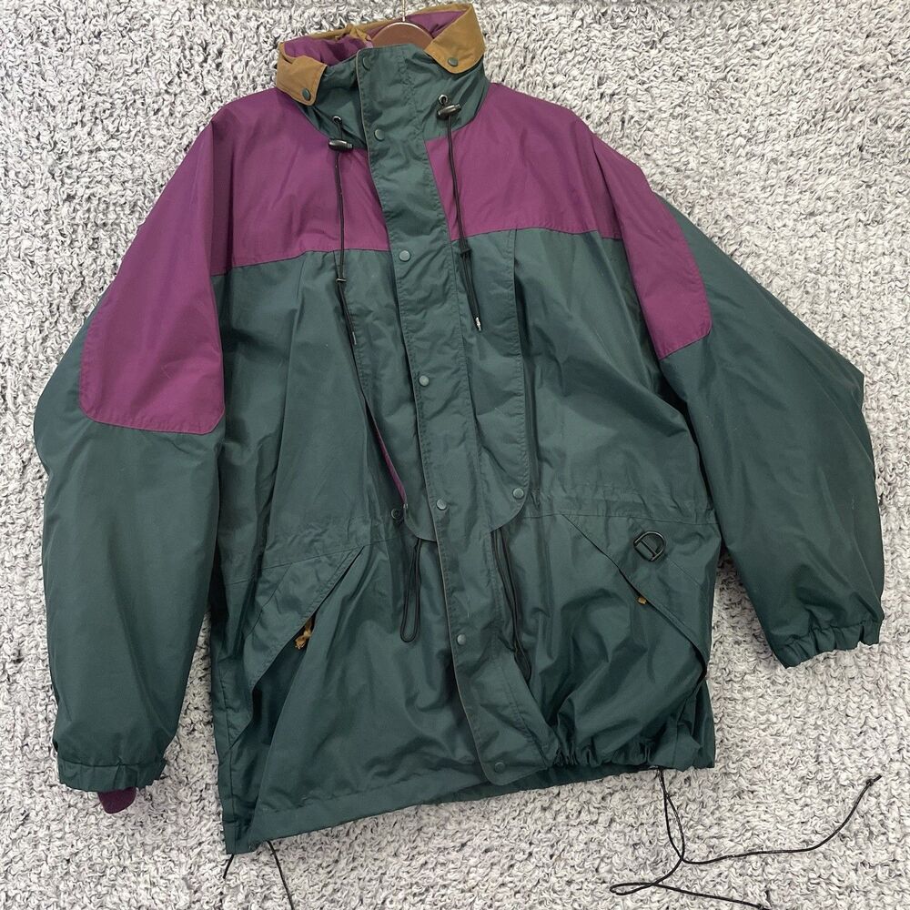 Vintage SIERRA SPORT 3-in-1 Ski Jacket In Green Purple Brown ColorblockMen's 2XL